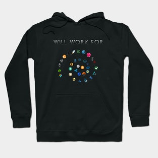 Will Work For Crypto Cryptocurrency Blockchain Design Hoodie